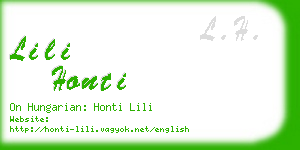 lili honti business card